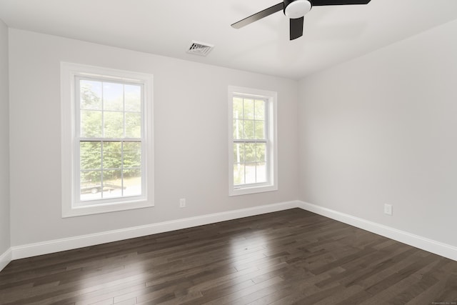 61 N Woods Rd, Hamden, CT 06518 - empty room featuring dark wood-type flooring and ceiling fan
