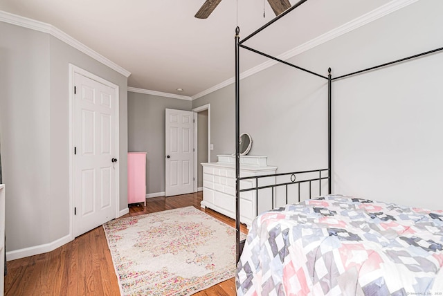 93 Cook Hill Rd, Killingly, CT 06239 - bedroom featuring wood finished floors, ornamental molding, and a ceiling fan