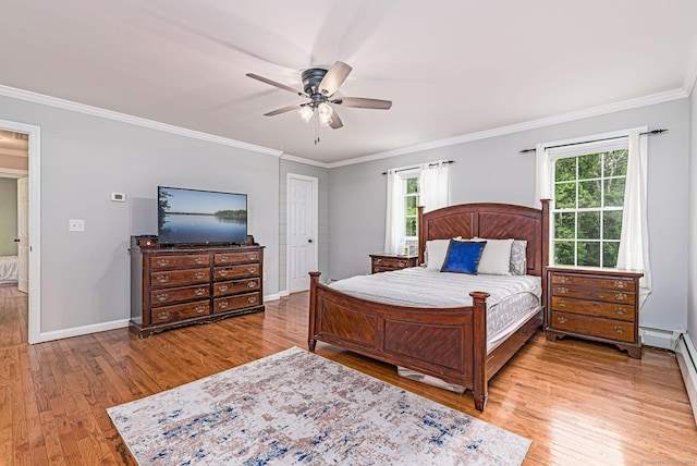 93 Cook Hill Rd, Killingly, CT 06239 - bedroom featuring wood finished floors, multiple windows, crown molding, and a ceiling fan