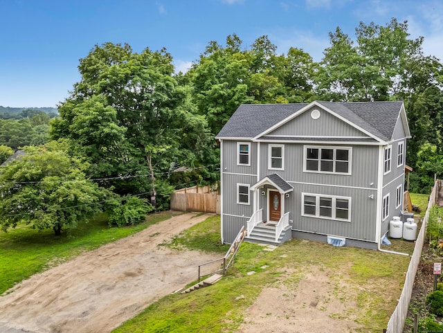 39 Beaver Brook Rd, Danbury, CT 06810 - view of front of house featuring roof with shingles and driveway