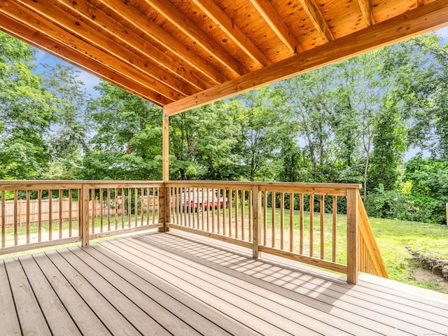 39 Beaver Brook Rd, Danbury, CT 06810 - deck featuring view of scattered trees and a lawn