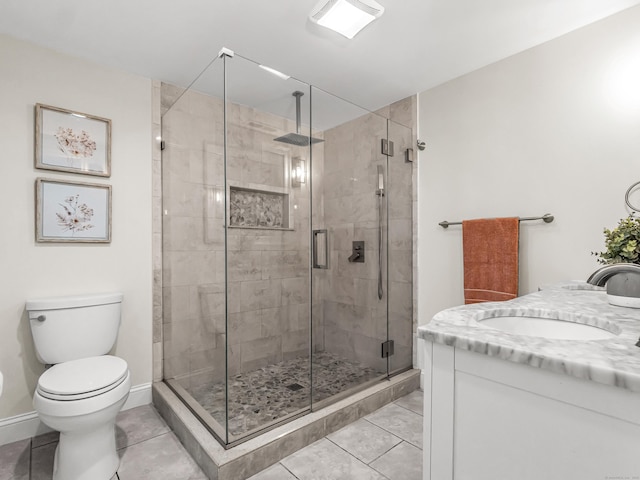 39 Beaver Brook Rd, Danbury, CT 06810 - bathroom featuring vanity, a shower stall, and tile patterned flooring