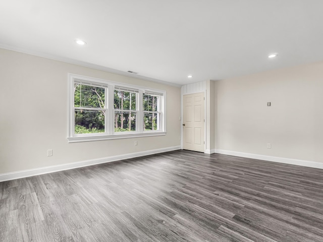 39 Beaver Brook Rd, Danbury, CT 06810 - unfurnished room featuring dark wood finished floors, recessed lighting, and crown molding