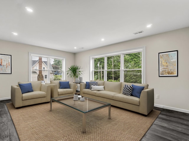 39 Beaver Brook Rd, Danbury, CT 06810 - living area featuring dark wood-type flooring and recessed lighting