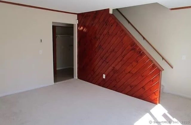 519 Scott Rd, Waterbury, CT 06705 - interior space with wood walls and carpet flooring