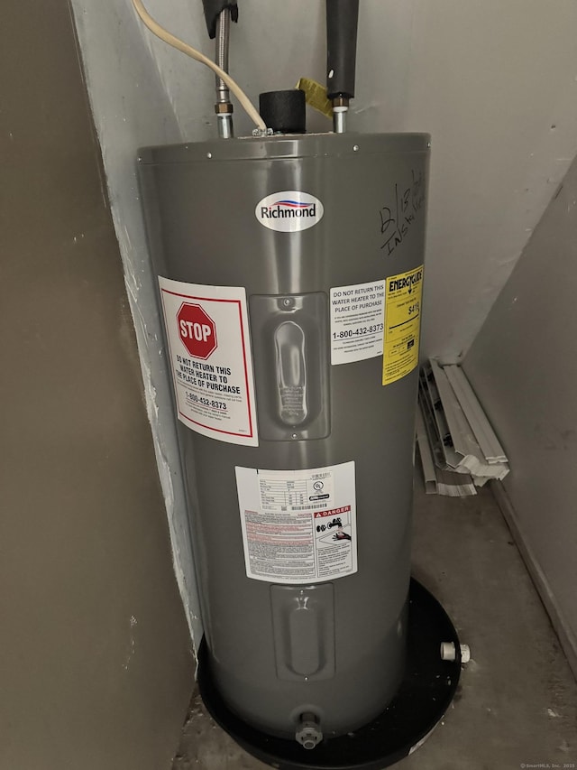 519 Scott Rd, Waterbury, CT 06705 - utility room with water heater