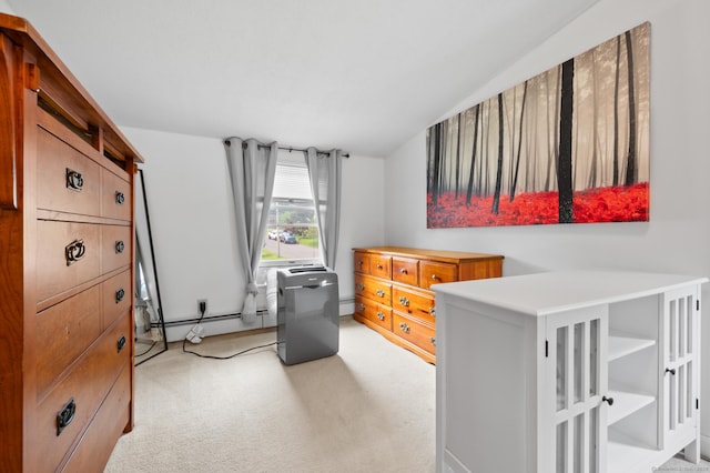 20 Harris St, Enfield, CT 06082 - bedroom featuring light carpet, baseboard heating, and lofted ceiling