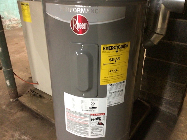 115 Cooper Dr, Waterbury, CT 06704 - utility room with water heater