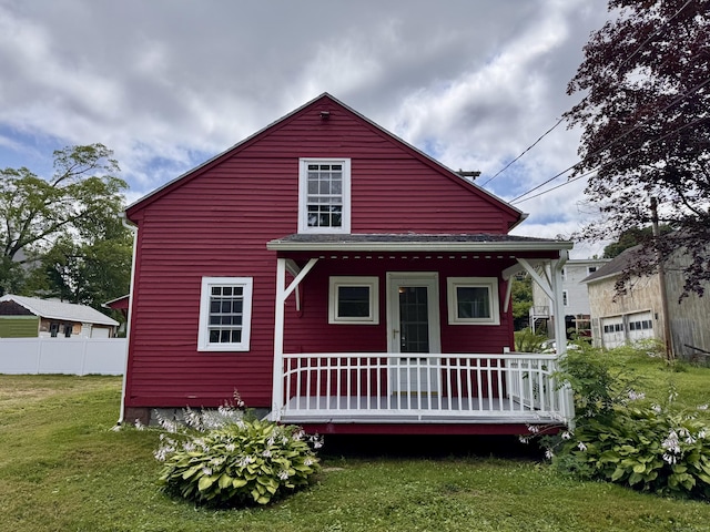 1 Ferry Ln, Portland, CT 06480 - back of house featuring covered porch