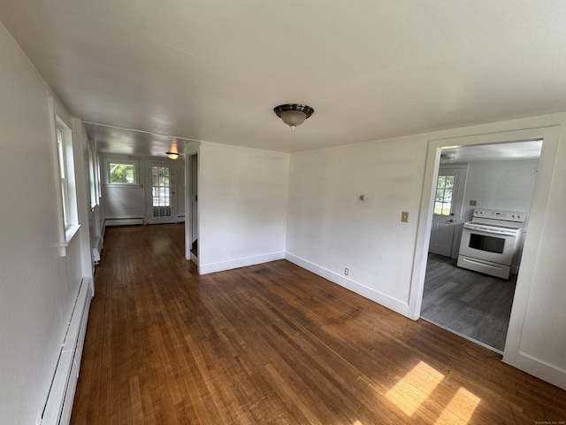 1 Ferry Ln, Portland, CT 06480 - unfurnished room with dark wood-type flooring, a baseboard heating unit, and baseboard heating