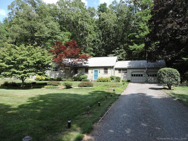 29 Graham Rd, East Windsor, CT 06016 - ranch-style house with an attached garage, asphalt driveway, and a front lawn