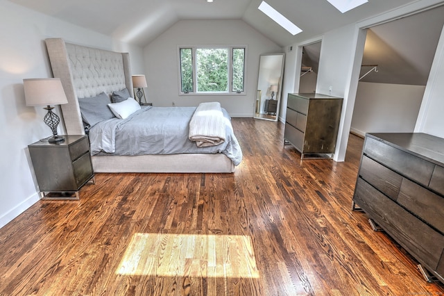 35 Millo Dr, Monroe, CT 06468 - bedroom featuring a skylight, dark wood finished floors, and vaulted ceiling