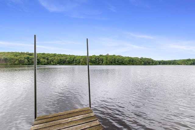 145 Lakeview Dr, Colchester, CT 06415 - dock featuring a water view and a forest view