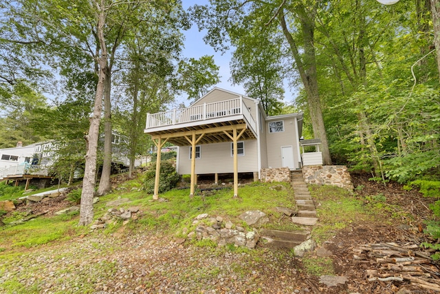145 Lakeview Dr, Colchester, CT 06415 - back of house featuring a wooden deck