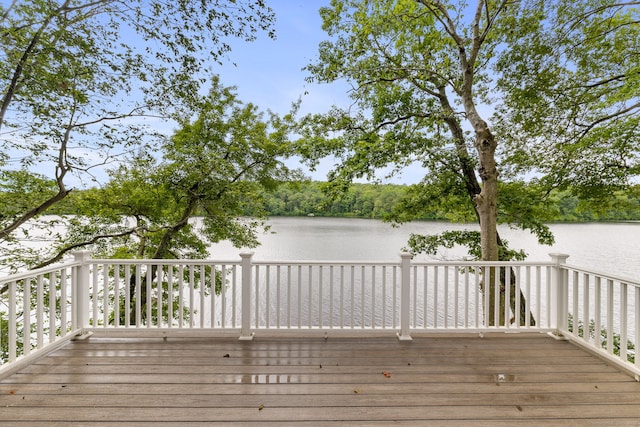 145 Lakeview Dr, Colchester, CT 06415 - wooden terrace featuring a water view