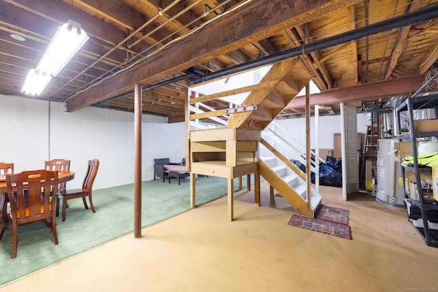 26 Stevens Pl Unit 26, Rocky Hill, CT 06067 - unfinished below grade area with water heater and stairs