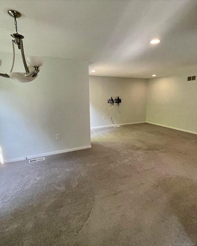 1 Rushford Meade Unit 1, Granby, CT 06035 - empty room with carpet flooring and recessed lighting