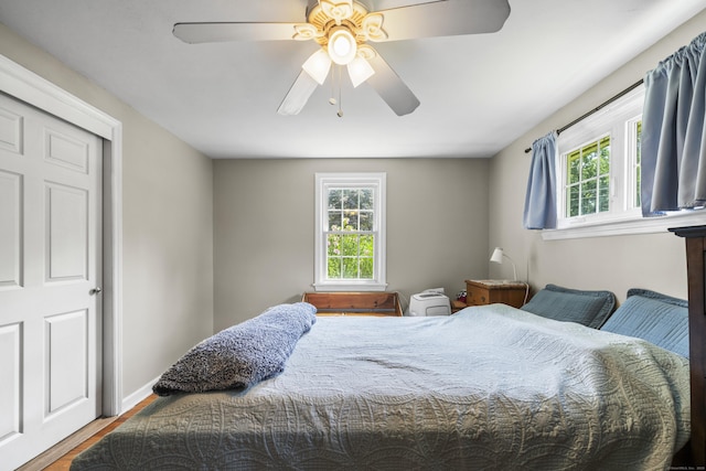 1 Oakridge Dr, Enfield, CT 06082 - bedroom featuring wood finished floors and a ceiling fan