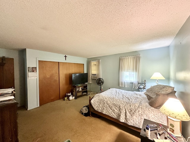 52 Midland Rd, Windsor Locks, CT 06096 - bedroom featuring a textured ceiling, a closet, and carpet flooring