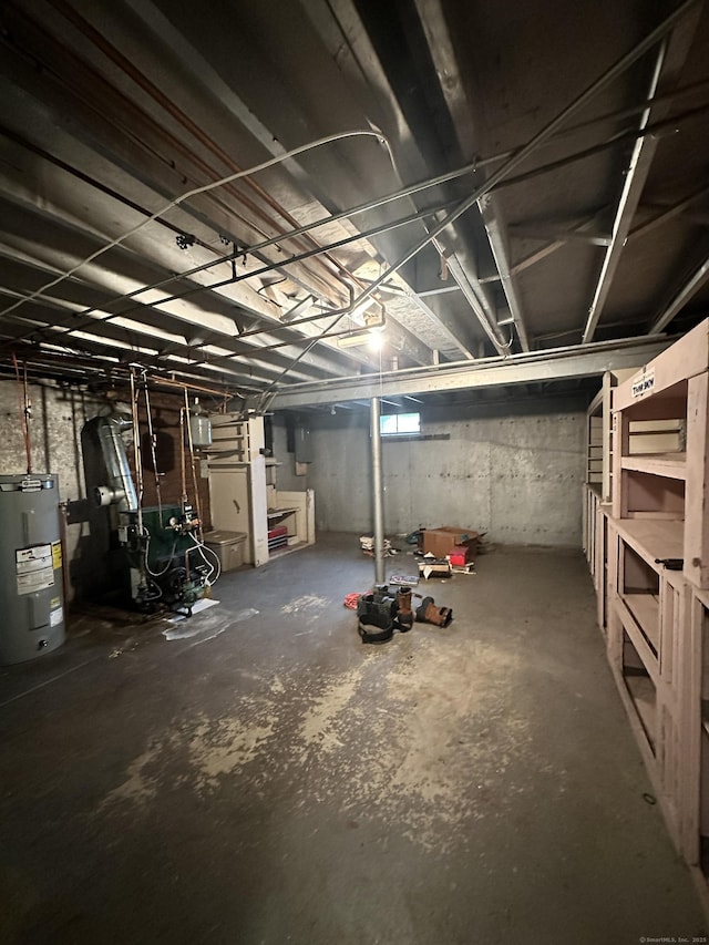 52 Midland Rd, Windsor Locks, CT 06096 - unfinished basement featuring water heater