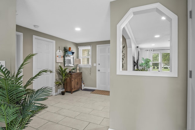15 Arlington Rd, Windsor Locks, CT 06096 - foyer with plenty of natural light, recessed lighting, and light tile patterned floors