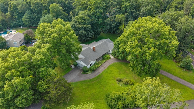 9 Old Logging Rd, Stamford, CT 06903 - aerial view of property and surrounding area with a forest