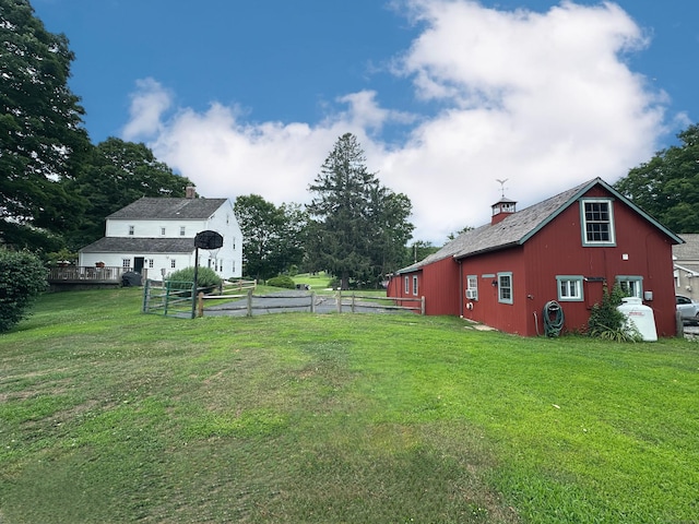 37 Lane St, Shelton, CT 06484 - view of yard featuring a barn, an outbuilding, and a garden