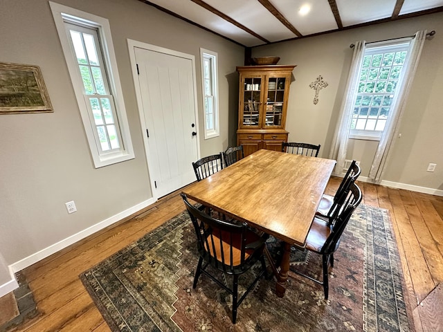 37 Lane St, Shelton, CT 06484 - dining room featuring hardwood / wood-style flooring and baseboards
