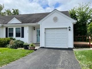 1929 Logans Way, Windsor, CT 06095 - ranch-style home with an attached garage, driveway, and a front yard