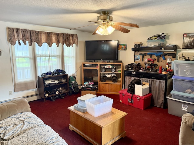 17 Ohear Ave, Enfield, CT 06082 - living room with carpet and ceiling fan