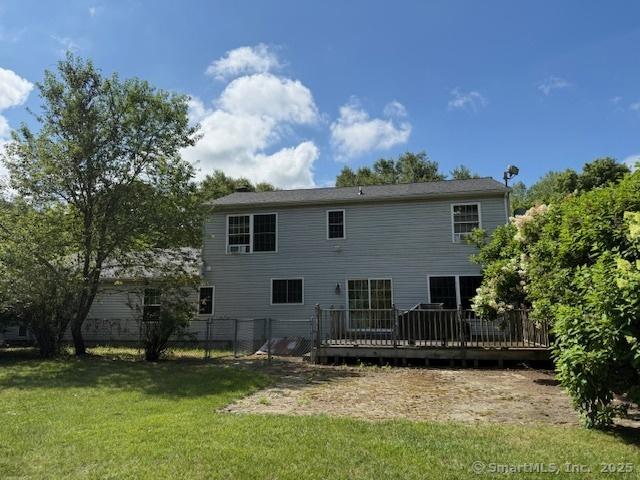 67 Bergendahl Dr, Griswold, CT 06351 - back of property featuring a deck