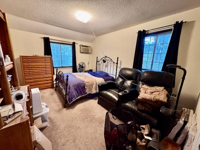 92 Cynthia Ln Apt E1, Middletown, CT 06457 - carpeted bedroom featuring a textured ceiling and an AC wall unit