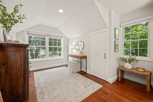 73 Water St, Glastonbury, CT 06073 - sitting room with vaulted ceiling and wood finished floors