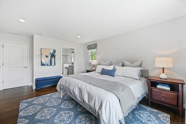 68 William St, Norwalk, CT 06851 - bedroom with wood finished floors, recessed lighting, and connected bathroom