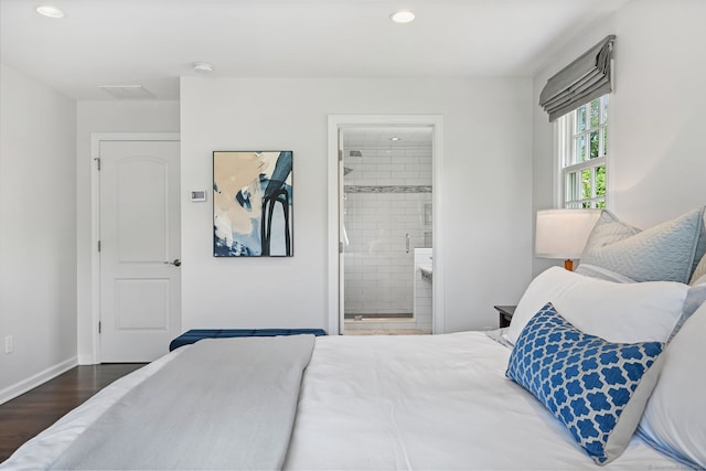 68 William St, Norwalk, CT 06851 - bedroom with recessed lighting, wood finished floors, and ensuite bath