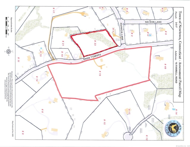 16AND23 Farrell Rd, Newtown, CT 06470 - map showing property parcels