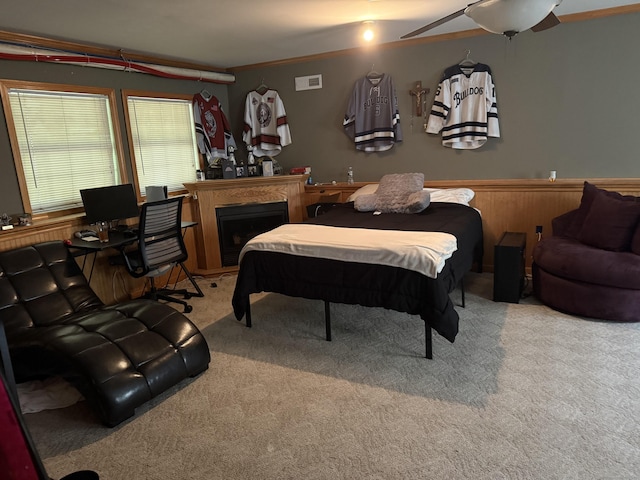 300 Foxon Hill Rd, East Haven, CT 06513 - recreation room with carpet, a fireplace, and ceiling fan