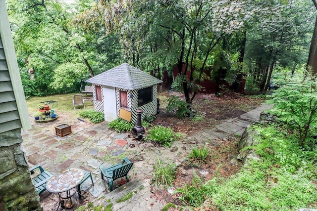 52 Hudson Dr, New Fairfield, CT 06812 - view of patio / terrace featuring a gazebo