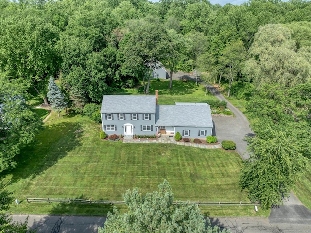 35 Pheasant Ln, Ridgefield, CT 06877 - view from above of property with a forest