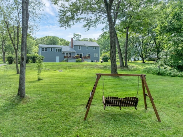 35 Pheasant Ln, Ridgefield, CT 06877 - view of grassy yard featuring a wooden deck