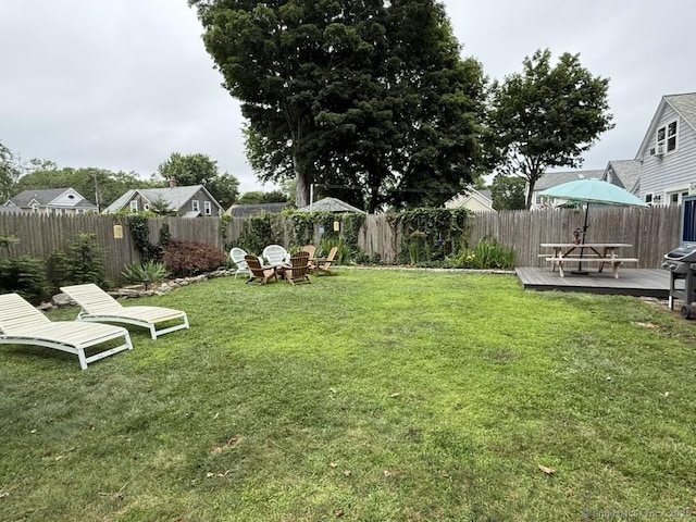 19 Hartford Ave, Old Saybrook, CT 06475 - fenced backyard featuring a deck