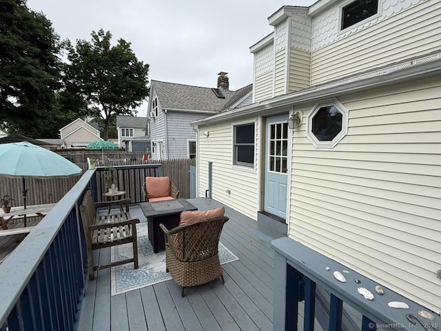 19 Hartford Ave, Old Saybrook, CT 06475 - view of wooden deck