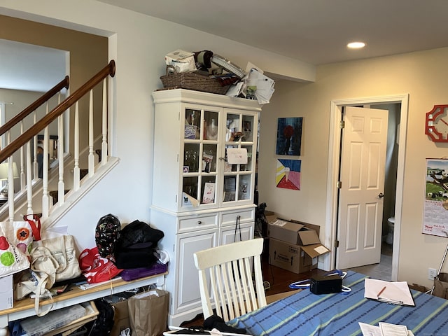 74 Brussels Ave, Wethersfield, CT 06109 - dining room with recessed lighting and stairs