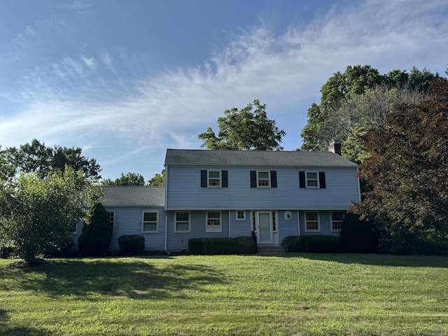 1 Sparrow Bush Ln, Guilford, CT 06437 - colonial home with a front lawn and a chimney