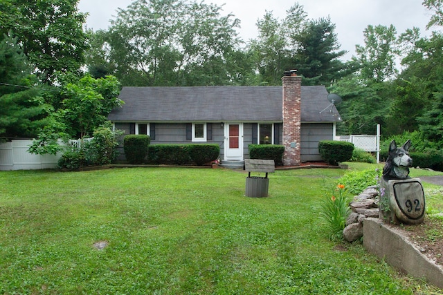 92 Wright Rd, Canton, CT 06019 - ranch-style home with a chimney