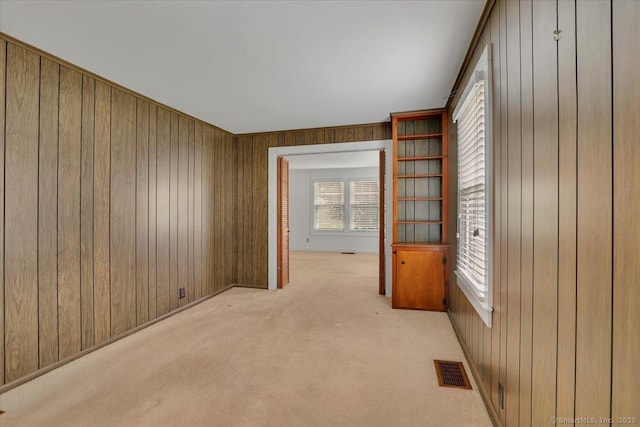 496 Mulberry St, Southington, CT 06479 - hall featuring wood walls and light colored carpet