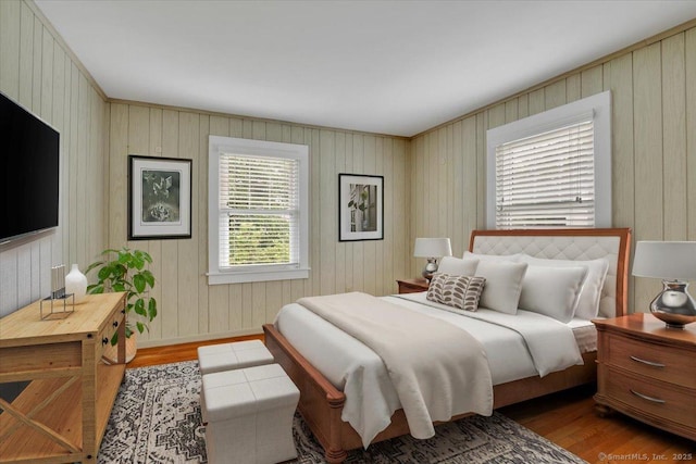 496 Mulberry St, Southington, CT 06479 - bedroom with wood finished floors and wooden walls