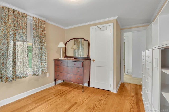 496 Mulberry St, Southington, CT 06479 - unfurnished bedroom with light wood-style flooring and ornamental molding