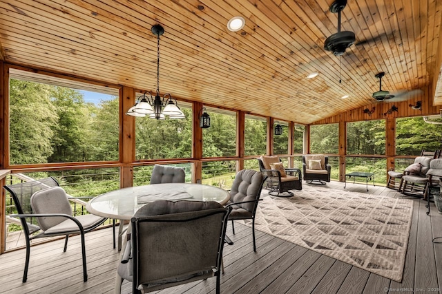 159 Woods Way Dr, Southbury, CT 06488 - sunroom with an outdoor living space, lofted ceiling, and outdoor dining area