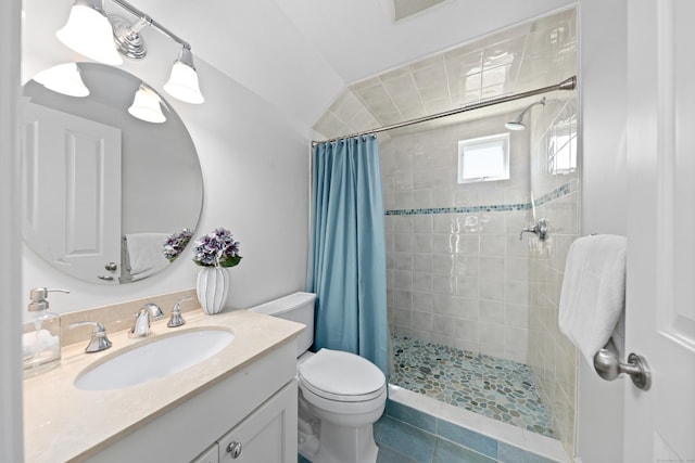 81 Birch Rd, Fairfield, CT 06824 - bathroom featuring vanity, a tile shower, and tile patterned floors